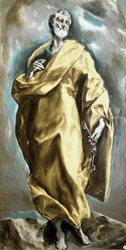 Sankt Peter Apotra. Maleri av Domenikos Theotokopoulos i El Greco (1540-1614)