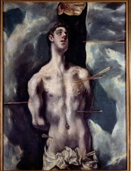 Saint Sebastian-maleri av Domenikos Theotokopoulos Dit El Greco (1540-1614)
