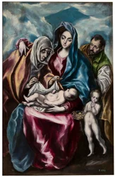 Den hellige familie med Saint Anne og Saint John