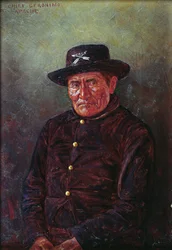 Sjef Geronimo (olje på lerret)