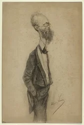 Karikaturportrett av maleren Willem Johannes Oppenoorth