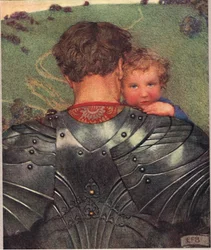 En søt vuggevise, illustrasjon fra "The Book of Old English Songs and Ballads"