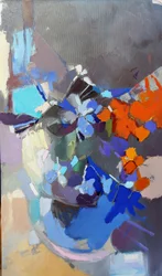 Levende, abstrakte blomster