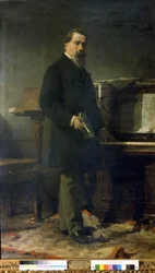 Amilcare Ponchielli (1834 - 1886). italiensk komponist. Maleri av Eleuterio Pagliano.