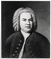 Portrett av Johann Sebastian Bach, tysk komponist