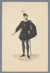 Chevalier De Malthe, tysk kostyme (tittel på objekt)