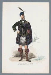Skotsk kostyme. (1800-tallet.) (tittel på objekt)