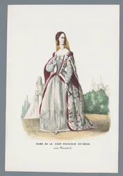 Dame av det franske hoffet XVI Century, under Francois I (tittel på objekt)