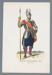 Pikeman fra den nederlandske garde. (1600-tallet.) under prins Maurice (tittel på objekt)