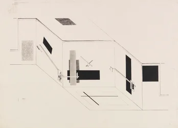 Proun-rommet. Ark 5 fra I Kestner-mappen, 1923