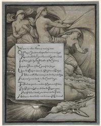 (Illustrasjon til Rubáiyát av Omar Khayyám) Skjebnene samles i stjernene