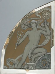 Cartoon for Mercury, fra seksti studier for Huntington-taket (1926.80)