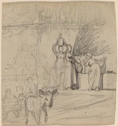 Sønn og esel, ca. 1859.