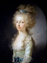 Portrett av erkehertuginne Maria Clementina av Østerrike (olje på lerret)