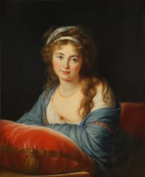 Portrett av grevinne Yekaterina Skavronskaya, født von Engelhardt 1761-1829, 1796