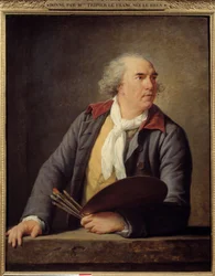 Portrett av maleren Hubert Robert (1733-1808). Maleri av Marie Elisabeth Louise Vigee Le brun (eller Vigee-Lebrun eller Vigee Lebrun) (1755-1842)