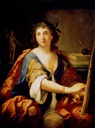 Allegori over malerkunsten, selvportrett, 1658