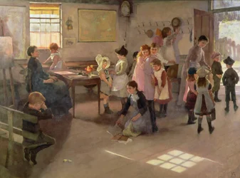 Skolen er slutt, 1889