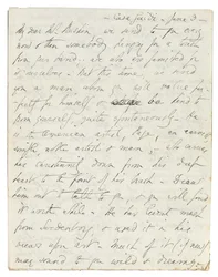 Autografbrev til John Ruskin, Casa Giudi, Firenze, 3. juni 1859