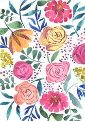 Rose-blanding, 2018 (akvarell)