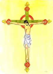 A Crucifix, 2001 (w/c på papir)