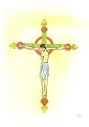 A Crucifix, 2001 (w/c på papir)