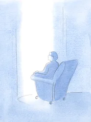 Kristus ledet min sjel, plutselig, inn i livet til den aller helligste treenighet, et sted for nåde og trygghet, 2000 (w/c på papir)