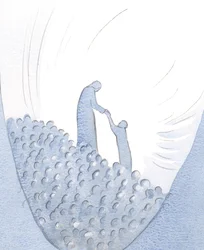 Kristus løftet meg opp, for å være med på Hans lovprisning foran Faderen, 2000 (w/c på papir)