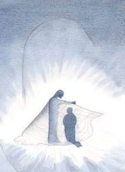 Kristus fikk meg til å se gullkappen som jeg nå bærer, gjennom sin generøsitet, 2000 (w/c på papir)