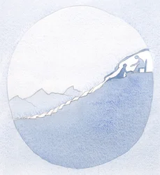 Kristus lærte meg hvordan jeg kan nå ut til den sanne helligdommen i sjelen, hvor selv smerte er glemt, ved Hans hilsen., 2001 (w/c på papir)