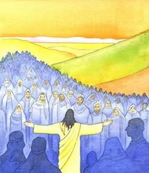 Great Crowds Followed Him, 2001 (w/c på papir)