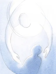 Hvor stor er Faderens kjærlighet til den angrende sjelen, når Gud omfavner sjelen i én rask, øm bevegelse av tilgivelse., 2001 (w/c på papir)