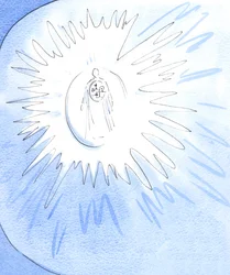Når jeg vender meg til den oppstandne Kristus som er hos Faderen i himmelen, finner jeg i Kristus alle de frelsende begivenhetene i hans liv som er grunnen til mitt håp, 2002 (w/c på papir)