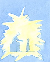 Mary ble unnfanget Immaculate, 2003 (w/c på papir)