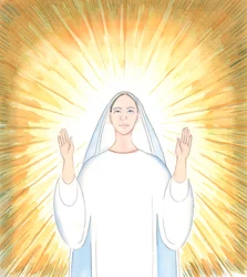 Vår Frues hele ønske er å gi ære til sin Far, slik Jesus Kristus, hennes Sønn, alltid har gjort, 2005 (akvarell på papir)