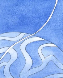 Herren viste meg de fjerne horisontene, og mange av de andre veiene folk reiser i forsøk på å nå Gud og himmelen, 2003 (w/c på papir)