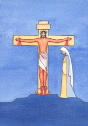 De Kristi venner i dag som ikke bryr seg om å gå til messe, oppfører seg som Kristi venner for lenge siden, som stakk av da Kristus ble arrestert og korsfestet., 2004 (w/c på papir)