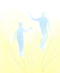 Sanne venner i Kristus kan bidra til å trekke hverandre nærmere Guds hjerte, 2003 (w/c på papir)