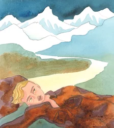 Vi bør stole på at Gud ser våre anstrengelser for å elske Ham, 2005 (akvarell på papir)