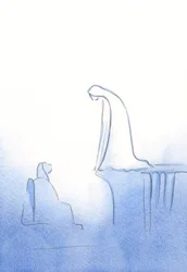 Når jeg ber om vår Frues hjelp, hører hun meg, 2002 (w/c på papir)