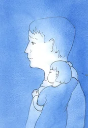 Når noen hviler som et barn, i Faderens omfavnelse, i bønn, kan den personen ikke "se" mye nettopp på grunn av nærheten til denne foreningen, 2002 (w/c på papir)