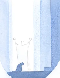 Med Kristus er vår bønn verdt, 2000 (w/c på papir)