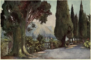 Cypress Avenue, Villa del Pizzo, Lago di Como, Illustrasjon fra 