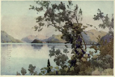 Kveld, Lago di Como, illustrasjon fra 
