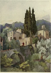 Our Lady of Peace, Comosjøen, illustrasjon fra 'The Italian lakes' av Richard Bagot