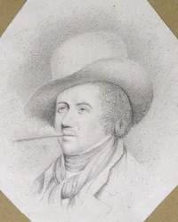 Portrett av Duc de Liancourt (1747-1827) etter et maleri av James Sharples (ca. 1751-1811) (blyant på papir)