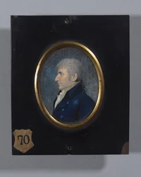 Profilportrett av en ukjent mann (akvarell på elfenben)