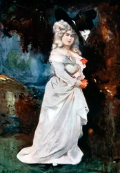 Connie Ediss i The Silver Slipper, c1902
