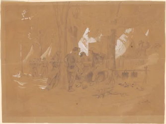 Camp Ellsworth, nær Alexandria—Fem Zouaves
