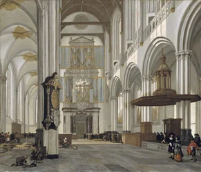 Interiør i den nye kirken, Amsterdam, 1657